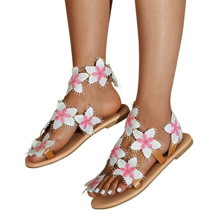 ZIZOCWA Summer Sandals Women Trendy Lace Flower Flat Thong Woman Flip Flops Slip On Female Beach Shoes Ladies Fashion Sandalias Non-Slip Pink Size7
ZIZOCWA Summer Sandals Women Trendy Lace Flower Flat Thong Woman Flip Flops Slip On Female Beach Shoes Ladies Fashion Sandalias Non-Slip Pink Size7