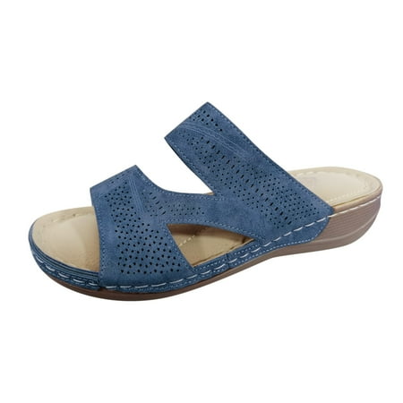 uikmnh Women Slippers Summer Womens Casual Shoes Folded Leather Bohemian Open Toe Flat Slippers Navy 9
uikmnh Women Slippers Summer Womens Casual Shoes Folded Leather Bohemian Open Toe Flat Slippers Navy 9