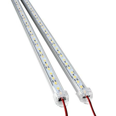 HOMEMAXS 2pcs DC 12V 50CM Aluminium Rigid LED Strip Bar Light (White)