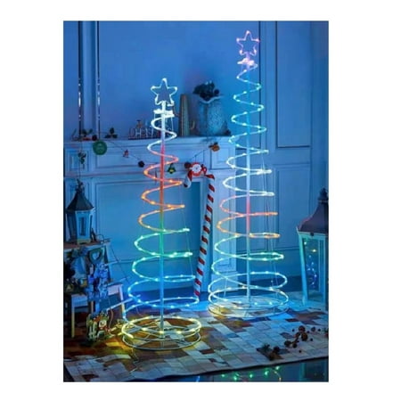 Celebrations Celebrations RGB4ODTS120A Spiral RGB Ribbon Christmas Tree