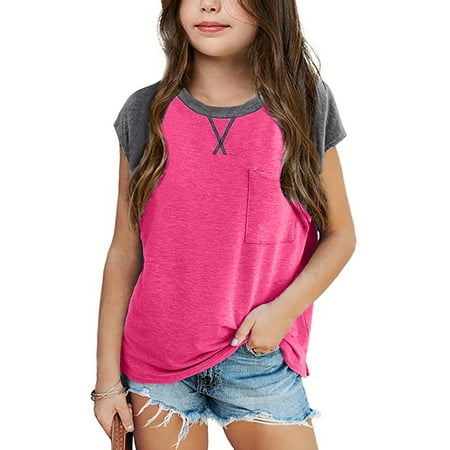 Children Girls T-shirts Solid Color Short Sleeve Crew Neck Summer Casual Cap Raglan Loose T With Pocket Top Dailywear Party Tshirts
Children Girls T-shirts Solid Color Short Sleeve Crew Neck Summer Casual Cap Raglan Loose T With Pocket Top Dailywear Party Tshirts