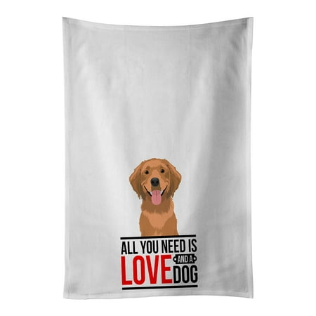 Golden Retriever Red #2 White Kitchen Towel Set of 2 19 in x 28 in 
Golden Retriever Red #2 White Kitchen Towel Set of 2 19 in x 28 in