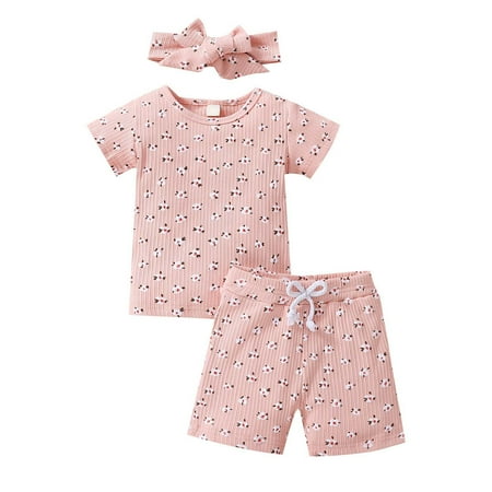 LWZWM Toddler Girl Clothes Toddler Baby Boys Girls Summer Ribbed Short Sleeve Button Top Shorts Headband Three Piece Set Pink 12-18 Months
LWZWM Toddler Girl Clothes Toddler Baby Boys Girls Summer Ribbed Short Sleeve Button Top Shorts Headband Three Piece Set Pink 12-18 Months