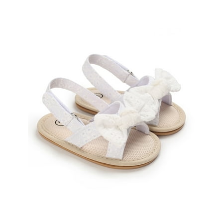Lacyhop Infant Flat Sandal Magic Tape Crib Shoes Soft Sole Strappy Sandals Dress Non-Slip Princess Shoe Lightweight Bowknot Summer Flats White 12-18 months
Lacyhop Infant Flat Sandal Magic Tape Crib Shoes Soft Sole Strappy Sandals Dress Non-Slip Princess Shoe Lightweight Bowknot Summer Flats White 12-18 months