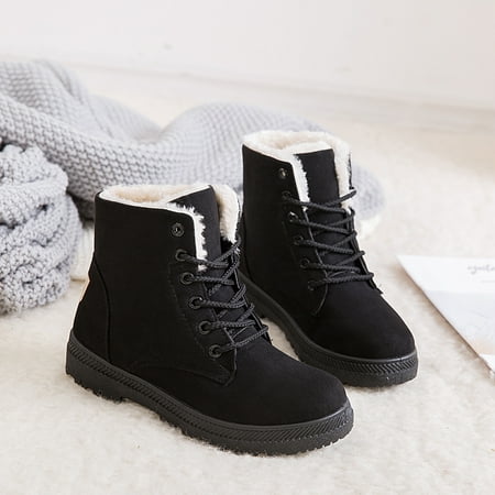 Women‘s Fleece Liner Ankle Snow Boots Thermal Comfy Lace Up Flat Shoes Round Toe Anti-Slip Shoes
Women‘s Fleece Liner Ankle Snow Boots Thermal Comfy Lace Up Flat Shoes Round Toe Anti-Slip Shoes