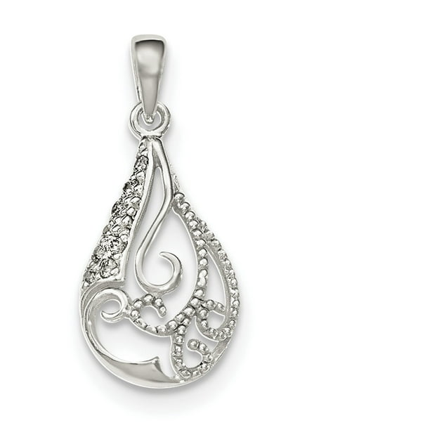 Designer Sterling Silver Cz Pendant Made In Thailand -Jewelry By Sweet Pea Creations