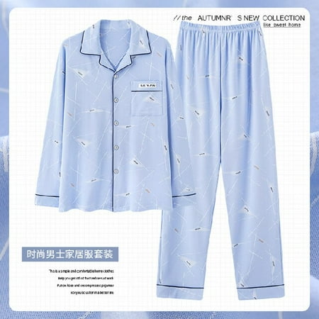 DanceeMangoo Autumn Winter Mens Cotton Pajamas Button Lapel Sleepwear Leisure Pajama Sets Casual Sleep&Lounge Father Pyjamas Male Pijama
DanceeMangoo Autumn Winter Mens Cotton Pajamas Button Lapel Sleepwear Leisure Pajama Sets Casual Sleep&Lounge Father Pyjamas Male Pijama