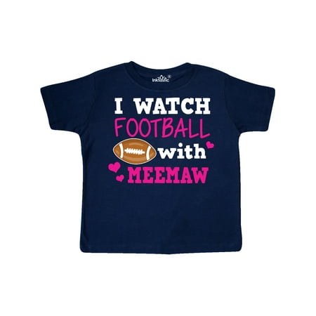 Inktastic I Watch Football with My Meemaw Gift Toddler Toddler Girl T-Shirt