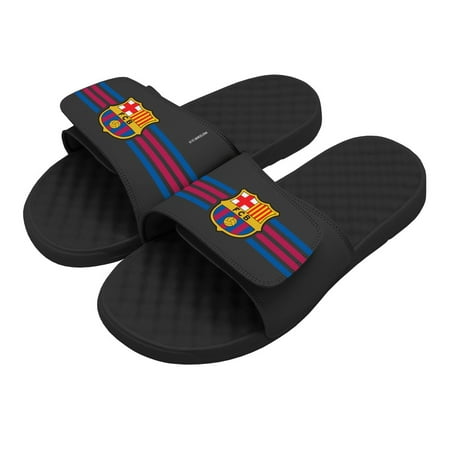 Men s ISlide Black Barcelona Stripes Slide Sandals