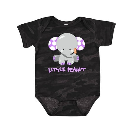 Inktastic Little Peanut- Cute Baby Elephant Gift Baby Boy or Baby Girl Bodysuit