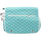Silhouette Portrait Tote-Teal, 18" x 7" x 12"