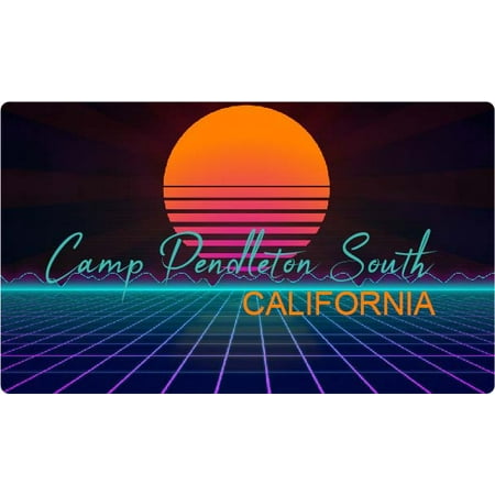 Camp Pendleton South California 4 X 2.25-Inch Fridge Magnet Retro Neon Design