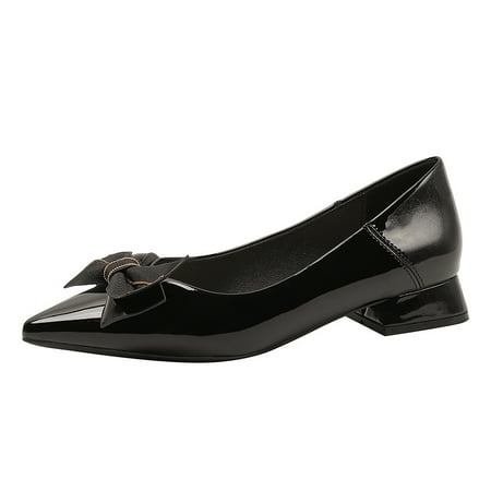 Women‘s Bowknot Pointed Toe Block Low Heels Solid Color Patent Leather Pumps Party Dress Shoes
Women‘s Bowknot Pointed Toe Block Low Heels Solid Color Patent Leather Pumps Party Dress Shoes