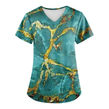 Royallove Womens Shirts Plus Size Retro Printed Scrub Working Uniform Tops For Women Cross V-Neck Short Sleeve Fun T-Shirts Workwear Tee With Pockets
Royallove Womens Shirts Plus Size Retro Printed Scrub Working Uniform Tops For Women Cross V-Neck Short Sleeve Fun T-Shirts Workwear Tee With Pockets