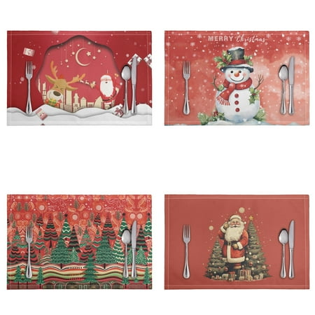 JINMUZAO Christmas Print Placemat for Dining Table Mats Set of 24 Easy to Clean Wipeable Washable Modern Outdoor Durable Placemats for Dining Kitchen Table Decor Christmas Decorations
JINMUZAO Christmas Print Placemat for Dining Table Mats Set of 24 Easy to Clean Wipeable Washable Modern Outdoor Durable Placemats for Dining Kitchen Table Decor Christmas Decorations