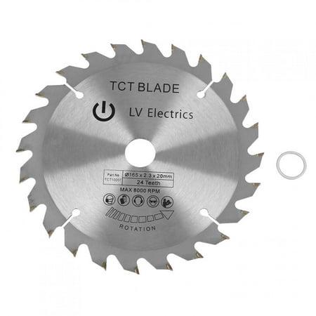 165mm 24 Teeth Bore Diameter 20mm Circular Saw Blade for Wood Cutting