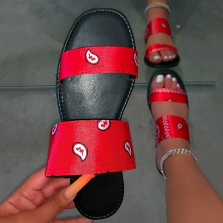 BRISEZZS Womens Slide Sandals- Beach Open Toe New Style Casual Slip-on Summer Flat Slide Sandals #85 Red-38
BRISEZZS Womens Slide Sandals- Beach Open Toe New Style Casual Slip-on Summer Flat Slide Sandals #85 Red-38