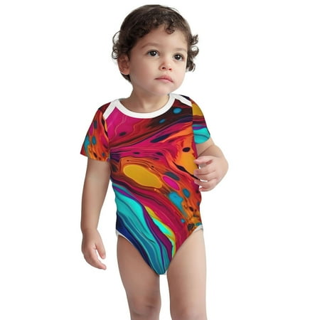 Kdxio Colorful Abstract Swirls Pattern Unisex Baby Cotton Short Sleeve Bodysuits-6 Months
Kdxio Colorful Abstract Swirls Pattern Unisex Baby Cotton Short Sleeve Bodysuits-6 Months