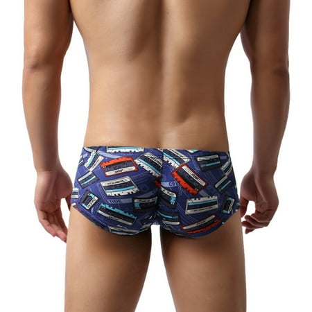 eczipvz Mens Underwear Men s Thong Underwear Low Rise Bikini T-Back Blue