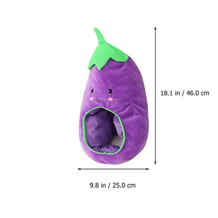 Adorable Eggplant Hat Plush Creative Cartoon Party Prop Costume Accessory