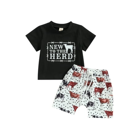 Toddler Baby Boy Summer Outfits Western Cowboy Short Sleeve Letters T Shirt Tops Little Boy Drawstring Shorts Set (White 0-6 Months)
Toddler Baby Boy Summer Outfits Western Cowboy Short Sleeve Letters T Shirt Tops Little Boy Drawstring Shorts Set (White 0-6 Months)