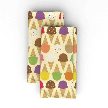 Cotton Sateen Dinner Napkins (Set of 2) - Ice Cream Dream Cone Colorful Dessert Whimsical Food Summer Kids Print Cloth Dinner Napkins by Spoonflower
Cotton Sateen Dinner Napkins (Set of 2) - Ice Cream Dream Cone Colorful Dessert Whimsical Food Summer Kids Print Cloth Dinner Napkins by Spoonflower