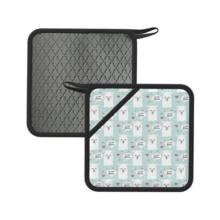 2PCS Pot Holders for Kitchen - Heat Resistant Silicone Pot Holders with Hanging Loop Cartoon Cute Alpaca Love Non Slip Oven Hot Pads Potholders for Decor Baking Cooking Kitchen
2PCS Pot Holders for Kitchen - Heat Resistant Silicone Pot Holders with Hanging Loop Cartoon Cute Alpaca Love Non Slip Oven Hot Pads Potholders for Decor Baking Cooking Kitchen