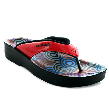 Aerosoft Women s Swirly Casual Summer Flip Flops