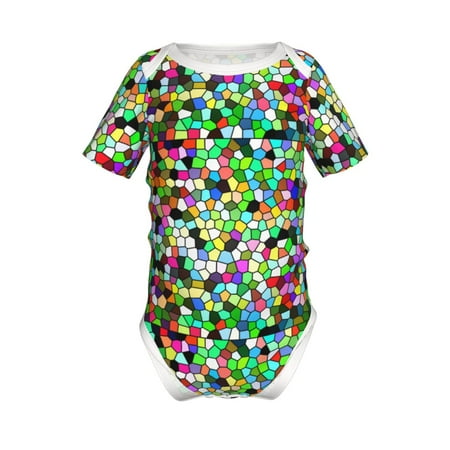 Lukts Colorful Tie Dye Stained Glass Print Baby Short Sleeve Romper Onesie for Newborn Baby Boys and Girls-6 Months
Lukts Colorful Tie Dye Stained Glass Print Baby Short Sleeve Romper Onesie for Newborn Baby Boys and Girls-6 Months