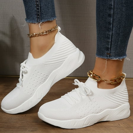 Outdoor Soft Sole Flying Woven Sneakers Breathable Lace-Up Running Shoes Women s Footwear
Outdoor Soft Sole Flying Woven Sneakers Breathable Lace-Up Running Shoes Women s Footwear