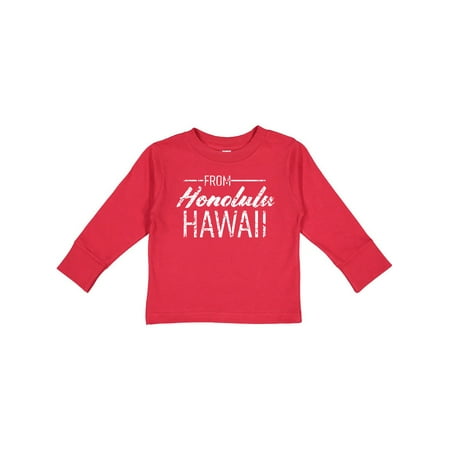Inktastic From Honolulu Hawaii in White Distressed Text Gift Toddler Boy or Toddler Girl Long Sleeve T-Shirt
Inktastic From Honolulu Hawaii in White Distressed Text Gift Toddler Boy or Toddler Girl Long Sleeve T-Shirt