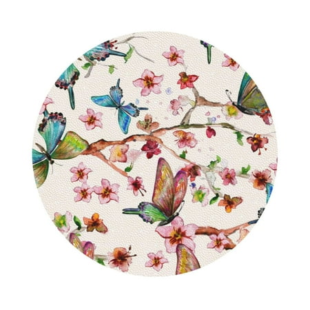 Matuu Watercolor Floral With Butterflies for Cup Coasters Set of 6 Leather Coasters Desk Coasters for Office Measures 4” x 4” Round Shape
Matuu Watercolor Floral With Butterflies for Cup Coasters Set of 6 Leather Coasters Desk Coasters for Office Measures 4” x 4” Round Shape