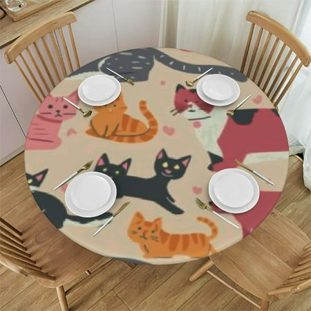 Cats Cactus Round Fitted Table Cloth with Elastic Edge Waterproof Round Table Indoor Outdoor Use
Cats Cactus Round Fitted Table Cloth with Elastic Edge Waterproof Round Table Indoor Outdoor Use