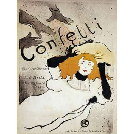 Confetti Rolled Canvas Art - Henri Toulouse-Lautrec (9 x 12)