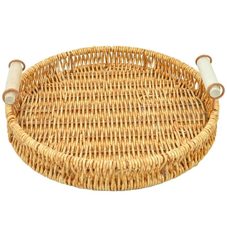 Bestonzon Round Serving Tray Hand Woven Serving Basket with Handle Fruit Bread Serving Basket
Bestonzon Round Serving Tray Hand Woven Serving Basket with Handle Fruit Bread Serving Basket