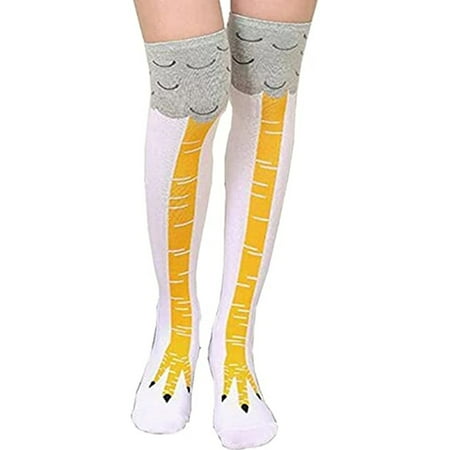 Musuos Crazy Funny Chicken Legs Knee-High Novelty Socks Funny Gifts