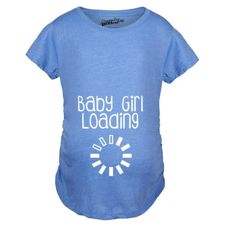 Maternity Baby Girl Loading Tshirt Funny Pregnancy Announcement Tee