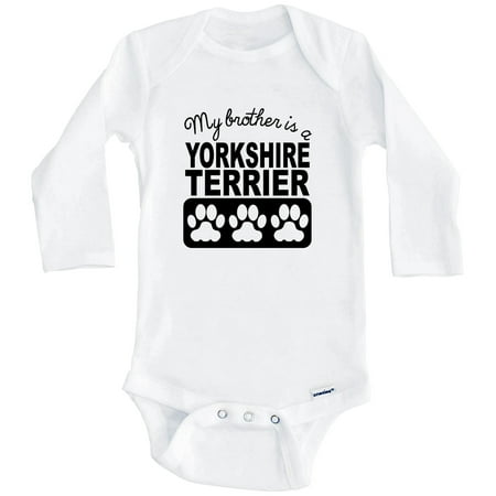 My Brother Is A Yorkshire Terrier One Piece Baby Bodysuit One Piece Baby Bodysuit (Long Sleeve) 0-3 Months White
My Brother Is A Yorkshire Terrier One Piece Baby Bodysuit One Piece Baby Bodysuit (Long Sleeve) 0-3 Months White