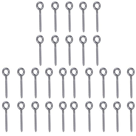 30 Pack Stainless Steel Eye Shape Screws Metal Hook Wood Terminal Ring Hooks Self Tapping Screws M6
30 Pack Stainless Steel Eye Shape Screws Metal Hook Wood Terminal Ring Hooks Self Tapping Screws M6