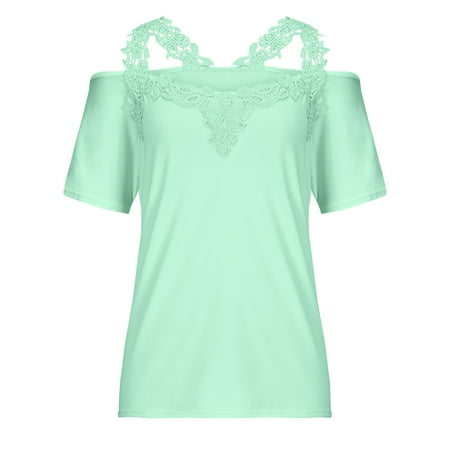 Simplmasygenix Women Tops Summer Clearance Fashion Women s Summer V-Neck Casual Lace Patchwork Solid Caims Blouse Top
Simplmasygenix Women Tops Summer Clearance Fashion Women s Summer V-Neck Casual Lace Patchwork Solid Caims Blouse Top