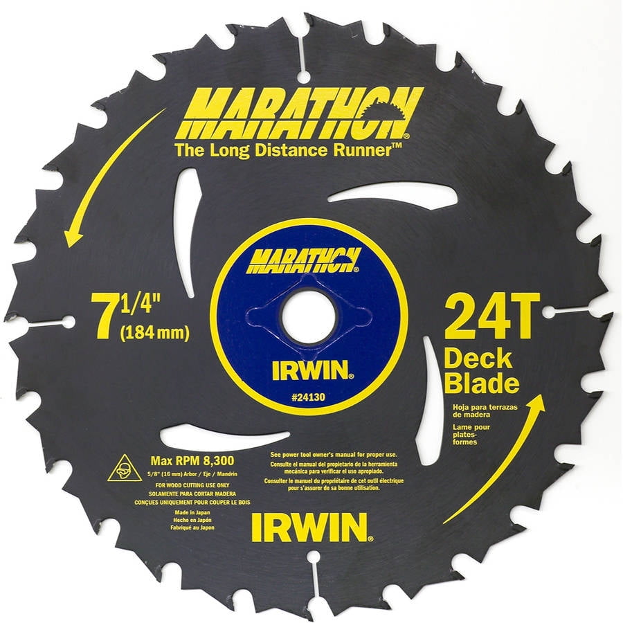 Irwin 15702ZR 71/4" 6Tooth Fiber Cut Cement Board Saw Blade