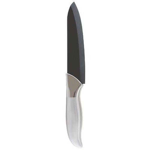 CuizineToolz 6" Black Ceramic Chef's / Cook's Knife with Stainless Steel Handle