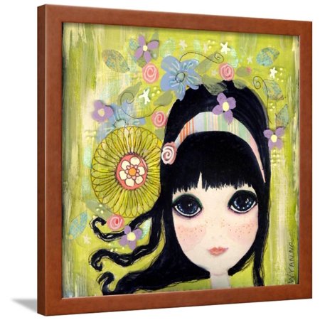 Big Eyed Girl Missing You Framed Print Wall Art By Wyanne