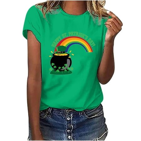 Green Tops for Women Women Crewneck Print T-shirts Fashion Comfortable Female Blouses Tops Round-Neck Short Sleeve Workout Tshirts Shirts for Women Green M
Green Tops for Women Women Crewneck Print T-shirts Fashion Comfortable Female Blouses Tops Round-Neck Short Sleeve Workout Tshirts Shirts for Women Green M