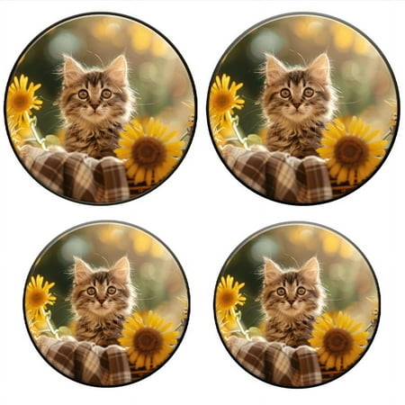 Bahomeck Gas Stove Burner Cover Set Of 4 Fluffy Kitten Sitting In Basket With Sunflowers Metal Electric Stove Burner Covers Protecting Gas Stoves Kitchen Decor,8 Inch And 10 Inch 
Bahomeck Gas Stove Burner Cover Set Of 4 Fluffy Kitten Sitting In Basket With Sunflowers Metal Electric Stove Burner Covers Protecting Gas Stoves Kitchen Decor,8 Inch And 10 Inch