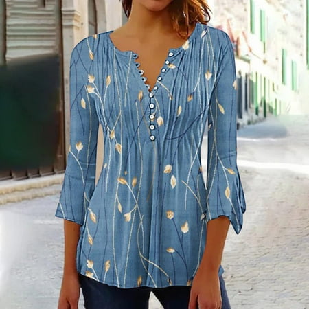Sizzling Savings Clearance WXLWZYWL Women s Casual Trumpet 3/4 Sleeve Printed Buttoned Basic Ruched Corset Tunic Tops Pleated T-shirts Blouses
Sizzling Savings Clearance WXLWZYWL Women s Casual Trumpet 3/4 Sleeve Printed Buttoned Basic Ruched Corset Tunic Tops Pleated T-shirts Blouses