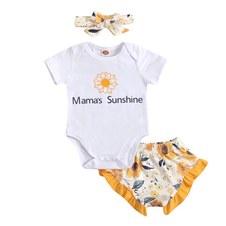 B91xZ Baby Girl Outfits Baby Girls Clothes Summer Short Sleeve Letter Sunflower Romper Tops Floral Ruffle Size 6 Months
B91xZ Baby Girl Outfits Baby Girls Clothes Summer Short Sleeve Letter Sunflower Romper Tops Floral Ruffle Size 6 Months