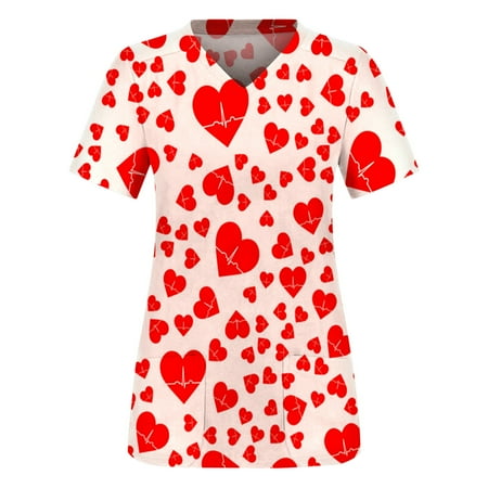 Ozmmyan Womens Tops Scrubs for Women Short Sleeve V-neck Scrubs Tops Working Uniform Printed with Two Pockets Blouse Nursing Uniform Saving Clearance
Ozmmyan Womens Tops Scrubs for Women Short Sleeve V-neck Scrubs Tops Working Uniform Printed with Two Pockets Blouse Nursing Uniform Saving Clearance