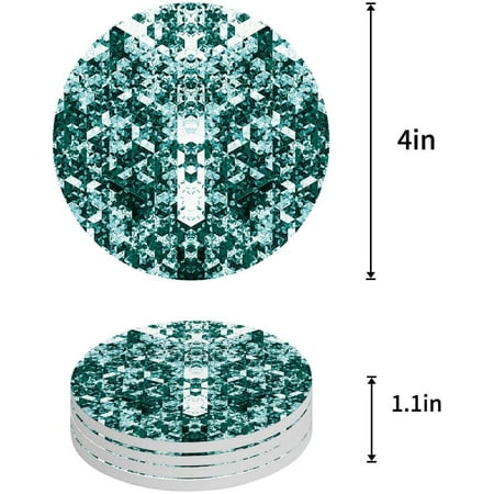 KXMDXA Diamond Geometric Pattern Green Set of 8 Round Coaster for Drinks Absorbent Ceramic Stone Coasters Cup Mat with Cork Base for Home Kitchen Room Coffee Table Bar Decor
KXMDXA Diamond Geometric Pattern Green Set of 8 Round Coaster for Drinks Absorbent Ceramic Stone Coasters Cup Mat with Cork Base for Home Kitchen Room Coffee Table Bar Decor