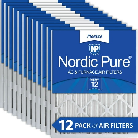 Nordic Pure 18x24x2 Pleated MERV 12 Air Filters 12 Pack
Nordic Pure 18x24x2 Pleated MERV 12 Air Filters 12 Pack